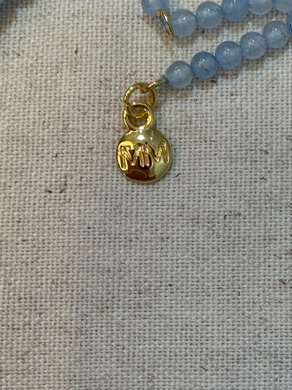 Mayamar Aquamarine Light Blue Beaded Necklace W| Beaded Extender NWT - Picture 5 of 5